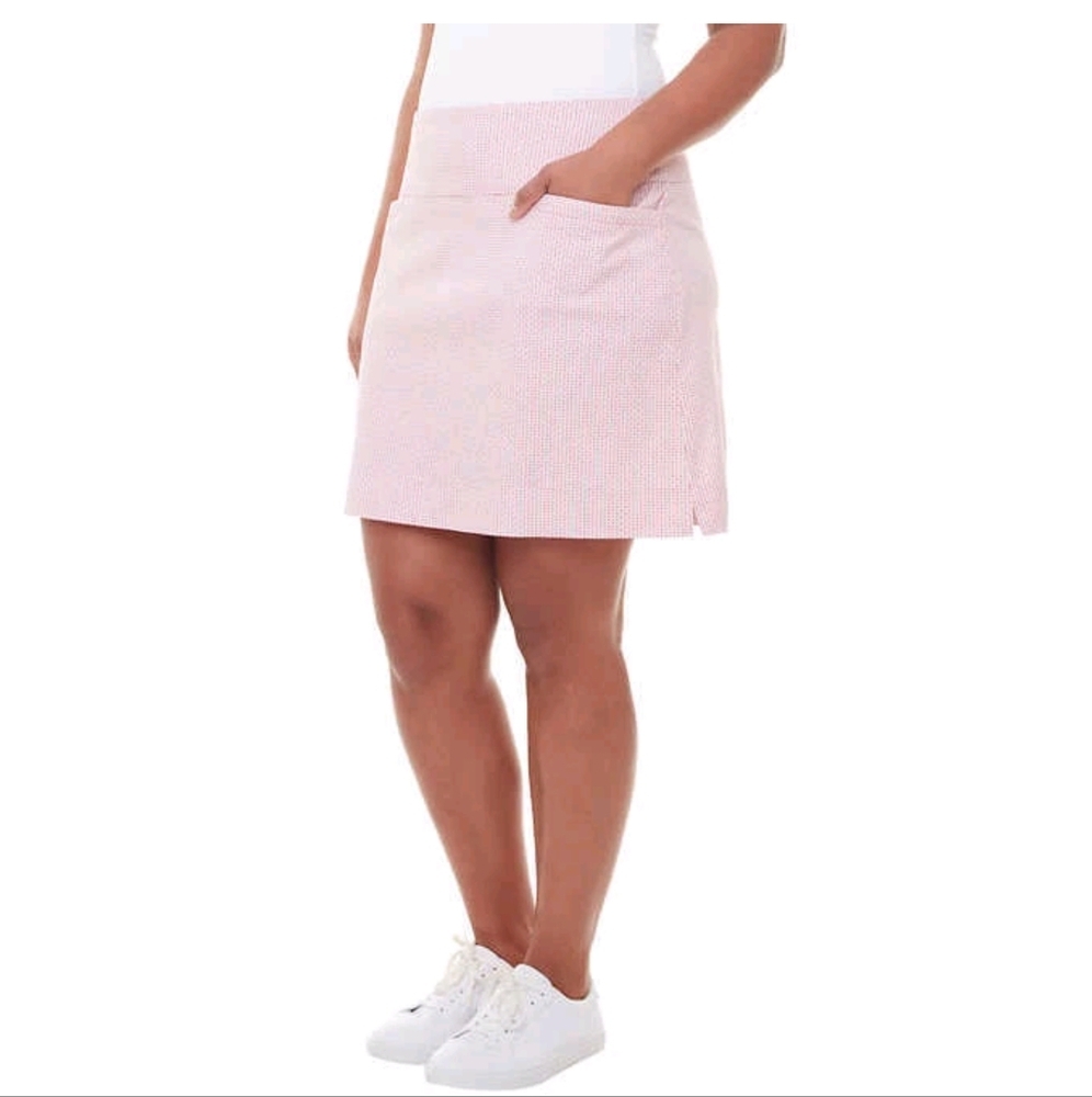S.C. & C0. Tummy Control Skort Small Coral Print Pockets New With Tags - Picture 2 of 13